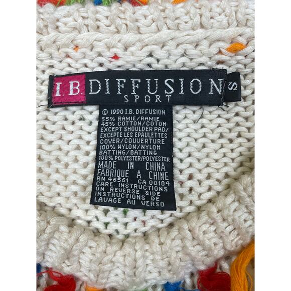 IB Diffusion Vintage 90s Sweater Women’s Small Boxy Southwest Snake Ladybug Art - Picture 8 of 9